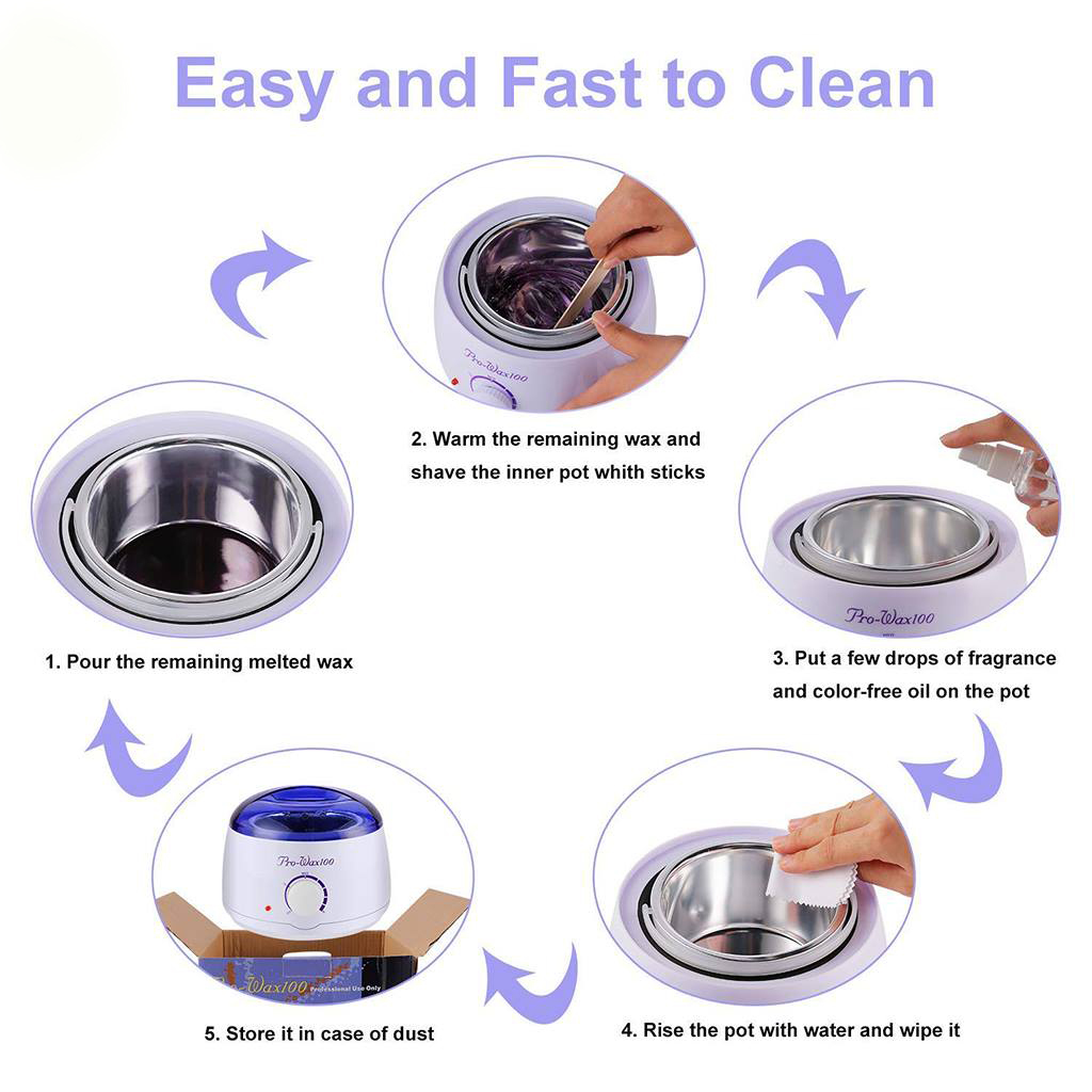 جهاز Pro Wax 100 لإزالة الشعر + كيس شمع و 10 أعواد خشبية هدية - Image 3